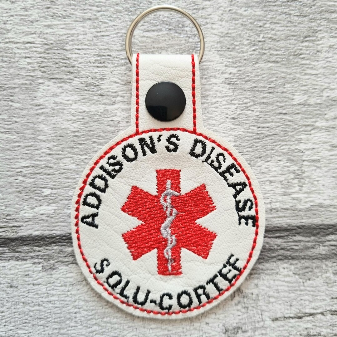Addison's Keyring, Addison's Alert Keyring, Medical Alert Keychain ...