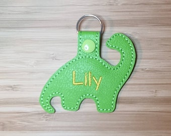dinosaur keyring, book bag tag, personalised keyring, back to school, school bag tag, personalised bag tag, keychain, kids name tag