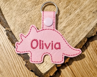 llavero de dinosaurio, etiqueta para mochila, llavero personalizado, regreso a clases, etiqueta para mochila escolar, etiqueta para mochila personalizada, llavero, etiqueta con nombre para niños