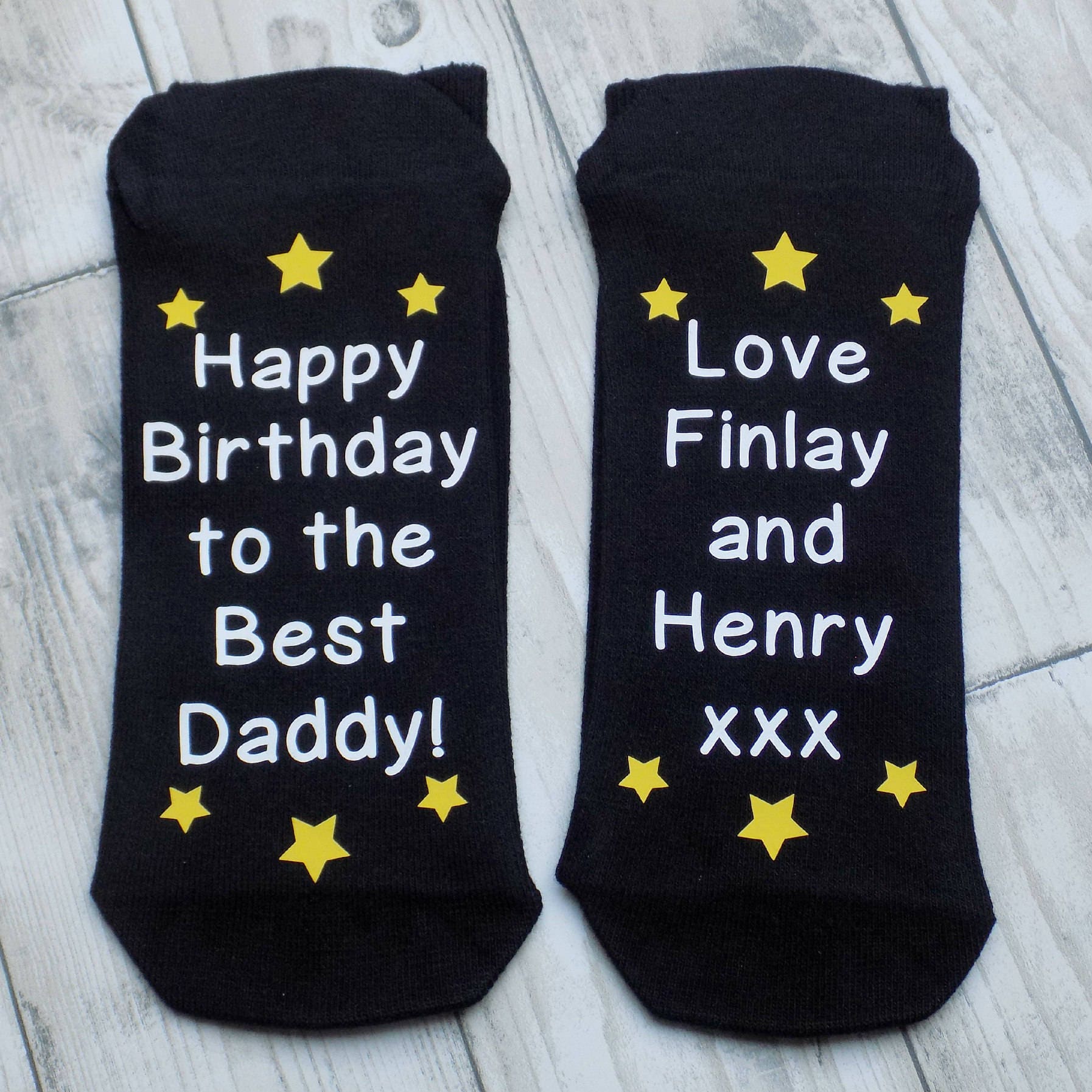 Image of Daddy Birthday Gift, Socks, Grandad Gift For Daddy, Dad Present, From Children, Personalised Uncle