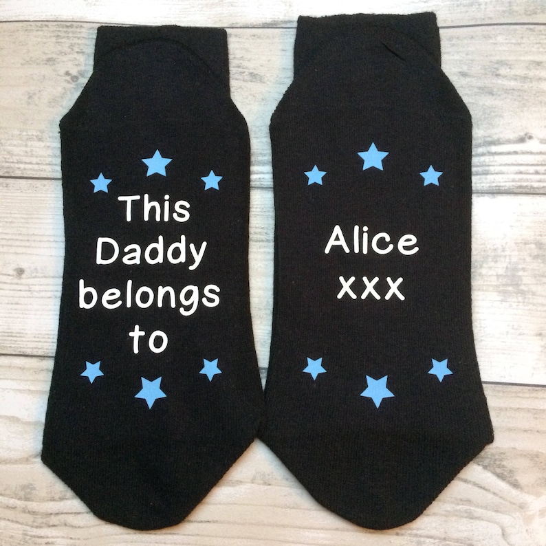 daddy socks, grandad socks, father's day gift, dad present, dad socks, personalised socks, daddy belongs to socks, personalised gift image 8