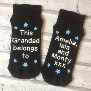 daddy socks, grandad socks, father's day gift, dad present, dad socks, personalised socks, daddy belongs to socks, personalised gift image 7