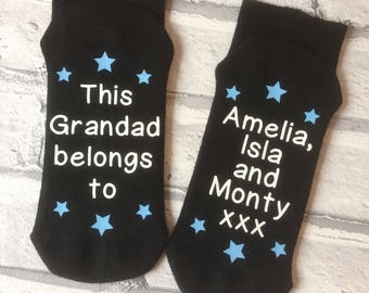 pops socks, pops birthday gift, father's day gift, pops present, personalised socks, pops belongs to socks, gift for pops