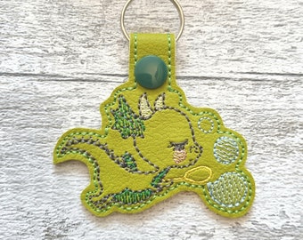 dragon keyring, book bag tag, cute dragon keychain, back to school, school bag tag, dragon bag tag, keychain, dragon