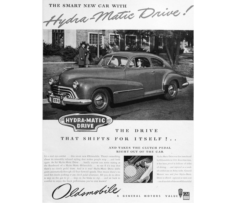 Original 10 x 13 inches 1946 Oldsmobile advertisement, Oldsmobile wall decoration 08 image 1