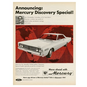 Original 10 x 13 inches 1966 Mercury advertisement, Mercury wall decoration, - 38