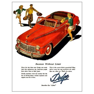 Original 10 x 13 inches 1947 -48 Dodge advertisement, Dodge wall decoration, - 42