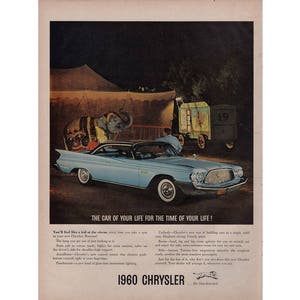 Original 10 x 13 inches  1960 Chrysler advertisement, Chrysler wall decoration,   - 17