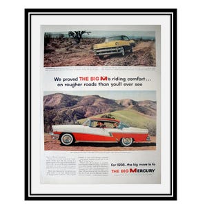 Original 10 x 13 inches 1956 Mercury advertisement, Mercury wall decoration - 30