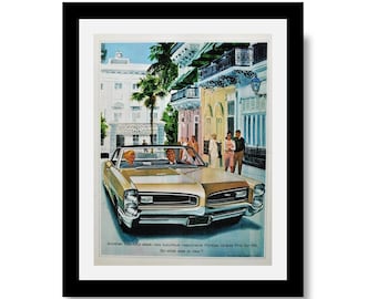 original 10 x 13 inches 1966 Pontiac Grand Prix advertisement, Pontiac wall decoration,  - 14