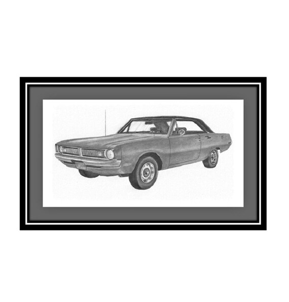Print of My Drawing of a 1970 Dodge Dart Swinger Drawing blowjob 570x595 Porn Photo Print of My Drawing of a 1970 Dodge Dart Swinger Drawing
