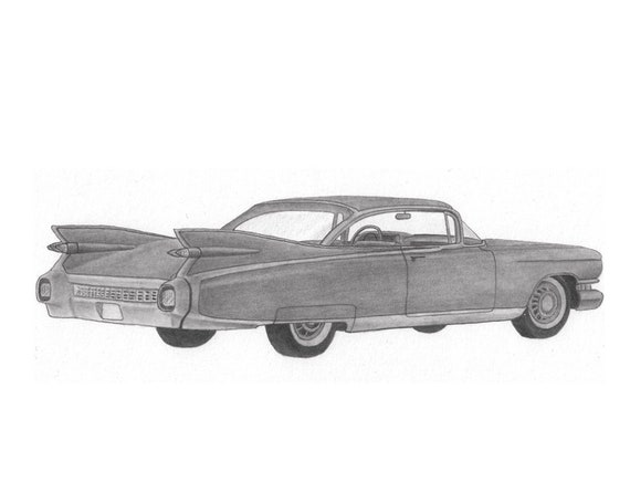 Print of My Drawing of a 1959 Cadillac, Cadillac Wall Decoration - Etsy  Canada