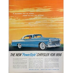 Original 10 x 13 inches 1956 Chrysler Newport advertisement, Chrysler Wall decoration - 21
