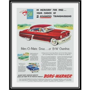 Original 10 x 13 advertisement of a 1952 Mercury, Mercury wall decoration - 17