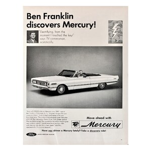 Original 10 x 13 inches 1966 Mercury advertisement, Mercury wall decoration - 18