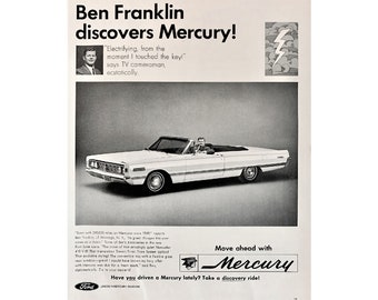 Original 10 x 13 inches 1966 Mercury advertisement, Mercury wall decoration - 18