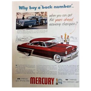 Original 10 x 13 inches 1952 Mercury advertisement, Mercury wall decoration - 14