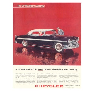 Original 10 x 13 inches 1955 Chrysler advertisement, Chrysler wall decoration,  - 09