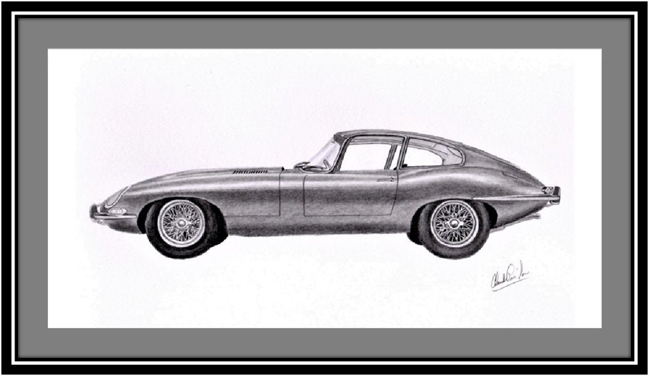 Jaguar E-type設計図カレンダーボード JAGUAR E-type papercraft.