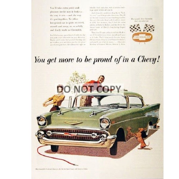 Original 10 x 13 inches 1957 Chevrolet advertisement, Chevrolet wall decoration - 42