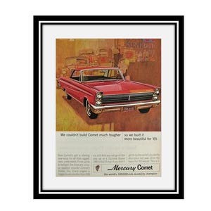 Original 10 x 13 inches 1965 Mercury Comet advertisement, mercury Comet wall decoration - 32