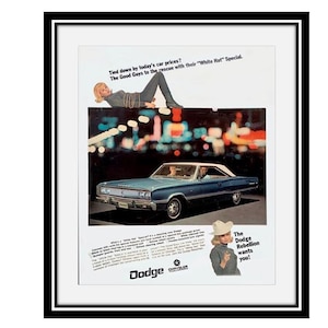 Original 10 x 13 inches 1967 Dodge Coronet advertisement, Dodge wall decoration - 58
