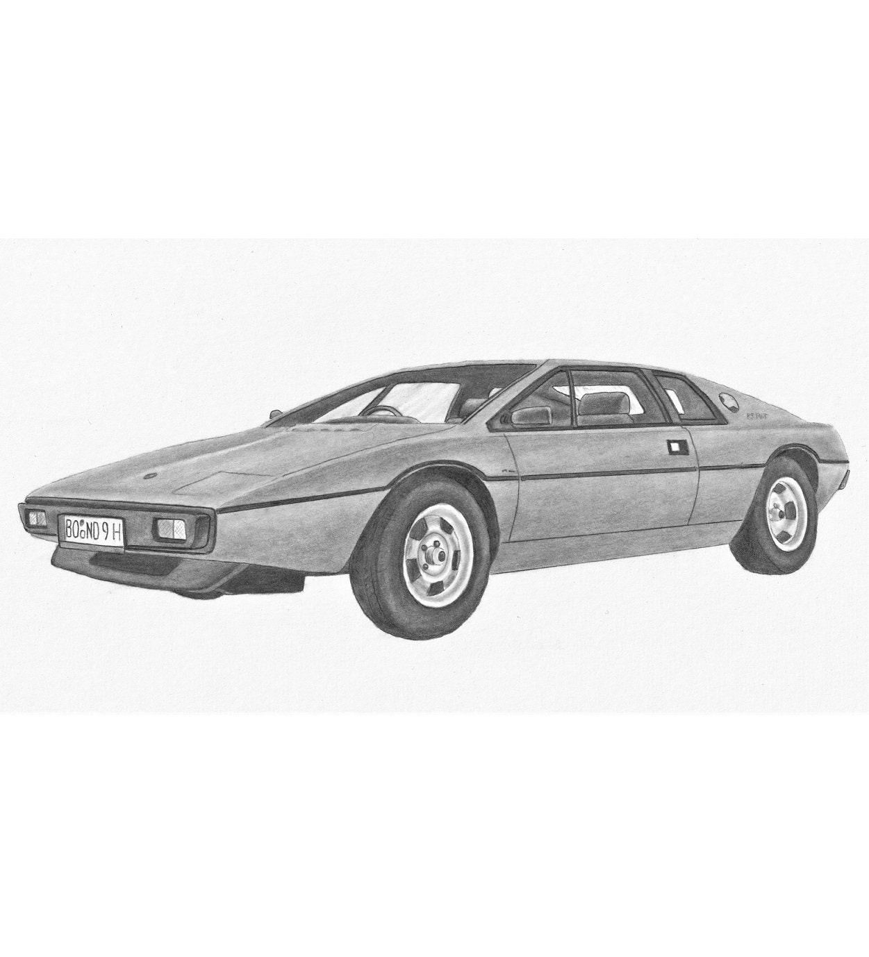 Print of My Drawing of 1977 Lotus Esprit 1977 Lotus Esprit Etsy UK