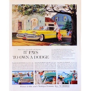 Dodge wall decoration , Original 10 x 13 inches advertisement for a 1959 Dodge , - 11