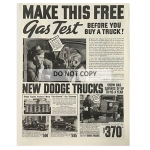 Original 10 x 13 inches 1936 Dodge advertisement, Dodge wall decoration - 09