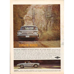 Original 10 x 13 inches 1962 Corvair Monza advertisement, Corvair wall decoration,  - 18
