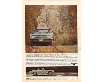 Original 10 x 13 inches 1962 Corvair Monza advertisement, Corvair wall decoration,  - 18