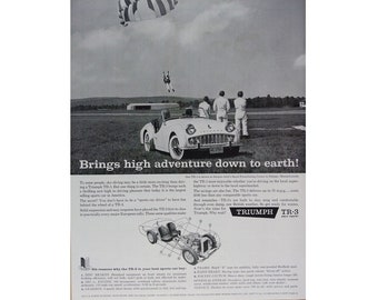 Original 8 x 11 inches 1960 Triumph TR-3 advertisement, Triumph wall decoration - 09