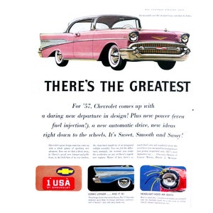 Original 10 x 13 inches 1957 Chevrolet advertisement, Chevrolet wall decoration,  - 47