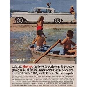 Original 10 x 13 inches 1960 Mercury advertisement,  Mercury wall decoration, - 25