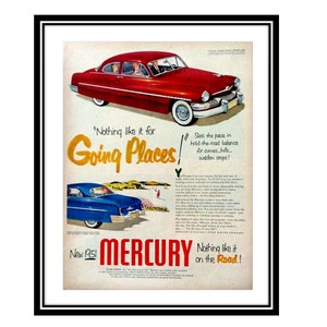 Original 10 x 13 inches 1951 Mercury advertisement, Mercury wall decoration - 37