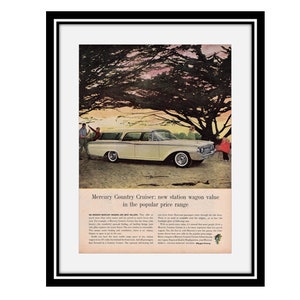 Original 10 x 13 inches 1960 advertisement of a  Mercury Country Cruiser,  Mercury wall decoration- 20