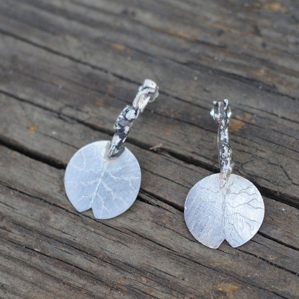 Silver Lilypad earrings