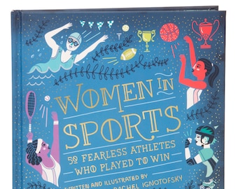 Women in Sports hardcover book, custom signed book by author.