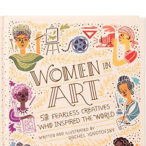 Women in Art hardcover book, custom signed book by author.