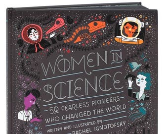 Women in Science hardcover book, custom signed book by author.