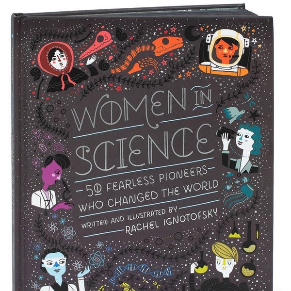 Women in Science hardcover book, custom signed book by author.