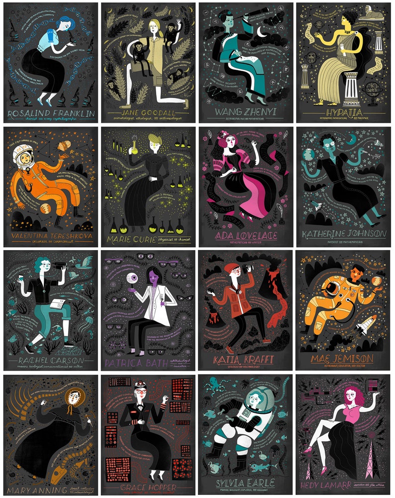 Women in Science DEAL: The Whole Series, 16 individual Art Print image 1