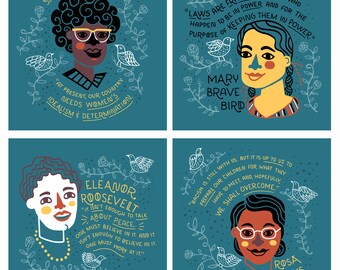 Women in Activism: Pick 4 Art Print Set