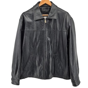 Wilsons Leather M Julian Genuine Leather Jacket Mens XL Black Zip