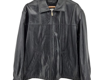 Wilsons Leather M Julian Genuine Leather Jacket Mens XL Black Zip