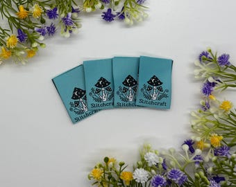 Stitchcraft Einnähetiketten | Gewebte Stoffetiketten für Kleidung, Taschen & Quilts (6er- oder 8er-Pack) | Doppelseitig/Oberseitig gefaltet
