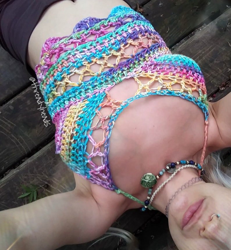 MADE TO ORDER Prisma Rainbow Pride Croceht Lace Bralette