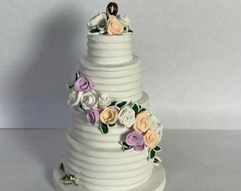 Miniature cake replica ornaments