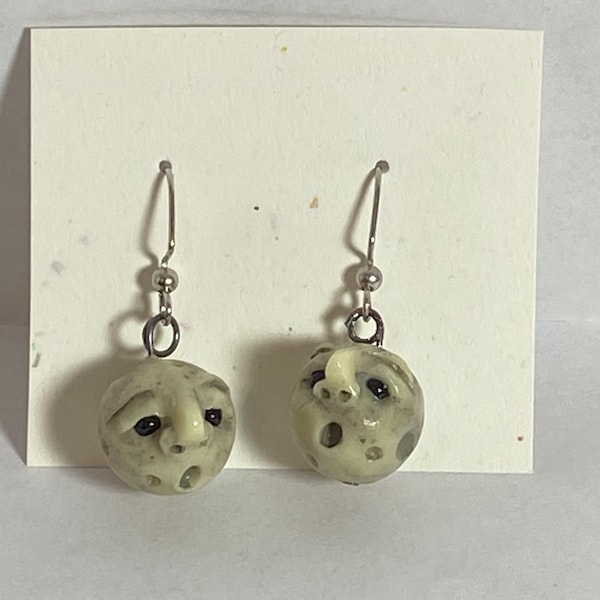 Moon man earrings