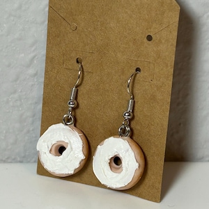 Bagel & Cream Cheese Earrings